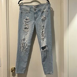 Abercrombie and Fitch ripped boyfriend jeans